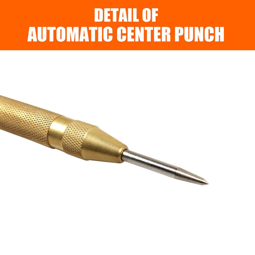 125mm/5" Automatic Centre Punch Adjustable Spring Loaded Metal Drill Tool