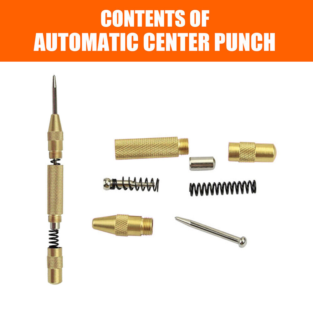 125mm/5" Automatic Centre Punch Adjustable Spring Loaded Metal Drill Tool