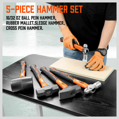 5Pack Hammer Rubber / Ball Pein / Sledge / Cross