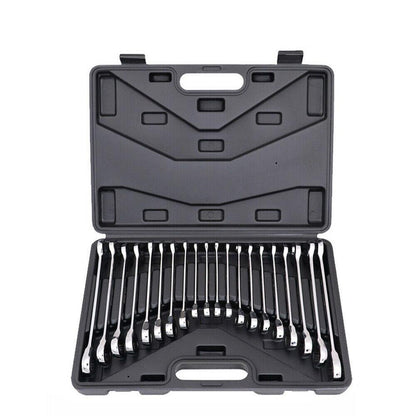 20Pack Ratchet Spanner Metric & Imperial Combination Wrench Open End
