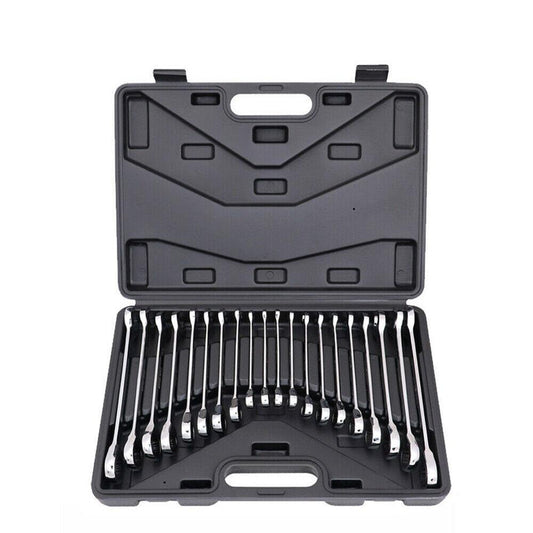 20Pack Ratchet Spanner Metric & Imperial Combination Wrench Open End