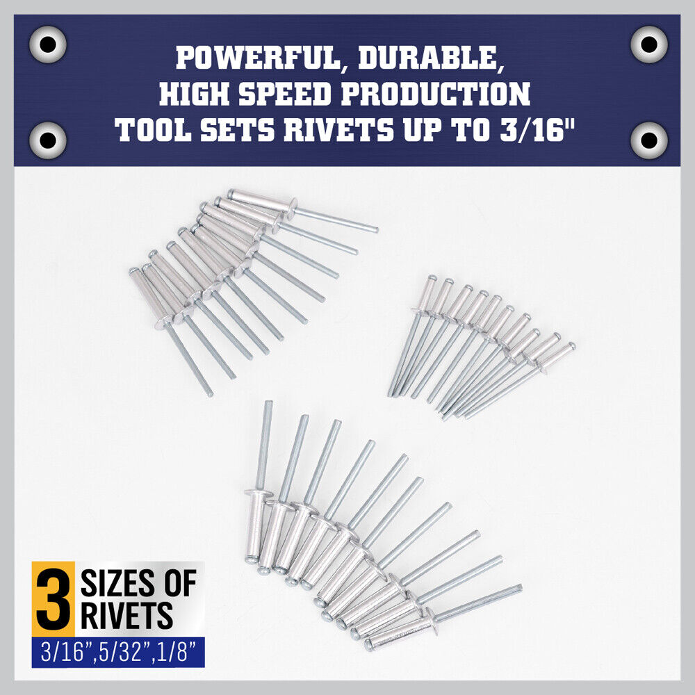 Air Hydraulic Pop Rivet Gun Pneumatic Riveter Industrial 4-Size With