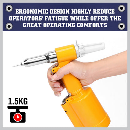 Air Hydraulic Pop Rivet Gun Pneumatic Riveter Industrial 4-Size With