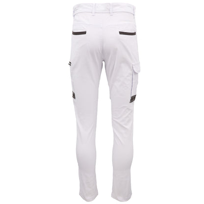 Men's Cotton Drill Cargo Work Pants UPF 50+ 13 Pockets Tradies Workwear Trousers, Khaki, 34