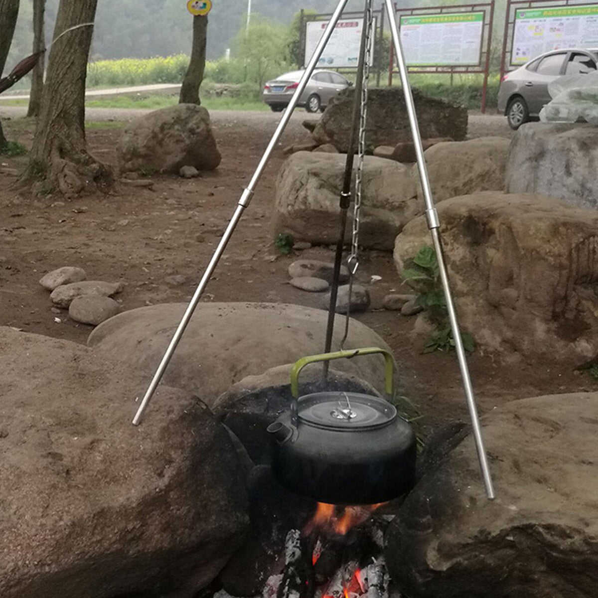 1.2L Outdoor Teapot Camping Hiking Portable Aluminum Kettle Coffee Pot Travel