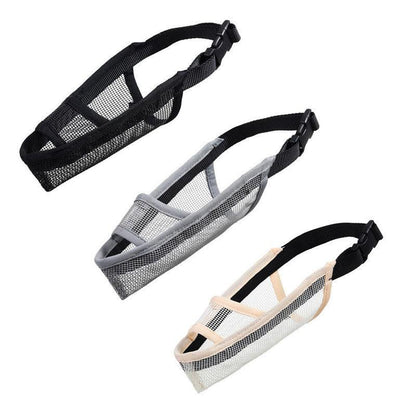 Adjustable XXS Size Pet Dog Mask Mouth Muzzle Anti Barking Bite Stop Chewing Mask - Black