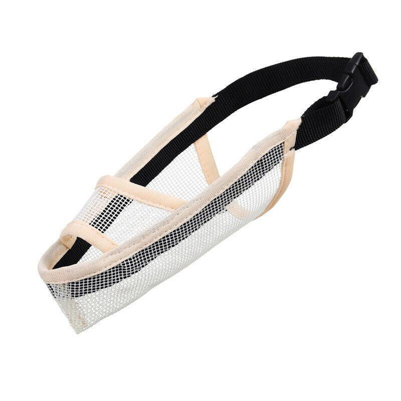 Adjustable XS Size Pet Dog Mask Mouth Muzzle Anti Barking Bite Stop Chewing Mask - Black