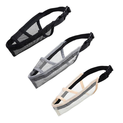 Adjustable XL Size Pet Dog Mask Mouth Muzzle Anti Barking Bite Stop Chewing Mask - Grey