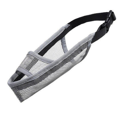 Adjustable XS Size Pet Dog Mask Mouth Muzzle Anti Barking Bite Stop Chewing Mask - Grey