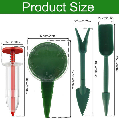 6PCS Garden Seeder Set Mini Seed Planting Tools Manual Seeder for Gardening - Red