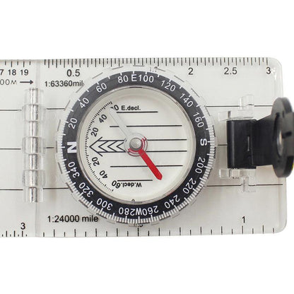 Baseplate Pocket Compass Military Orienteering Hiking Camping Maps Lensatic Army
