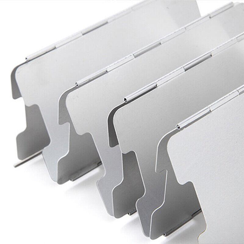 10 Plates Foldable Aluminum Camping Cooker Wind Shield for BBQ Stove
