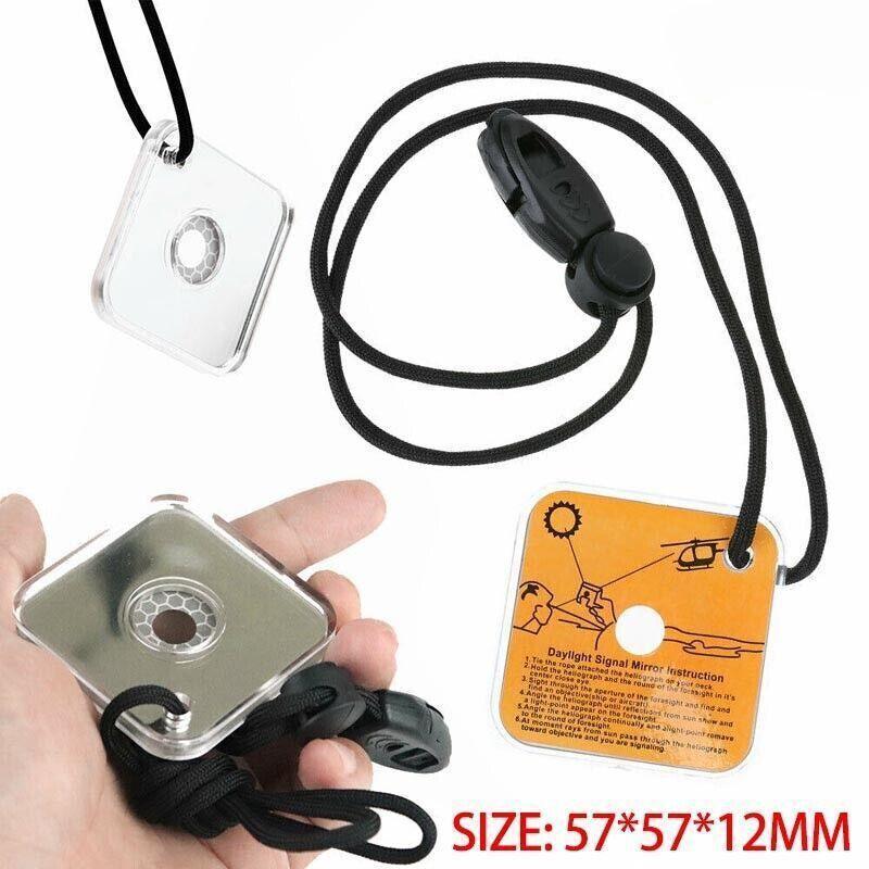 Acrylic Emergency Signal Mirror For Outdoor Survival Rescue And Camping Use