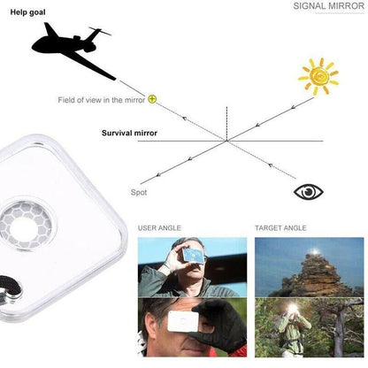 Acrylic Emergency Signal Mirror For Outdoor Survival Rescue And Camping Use