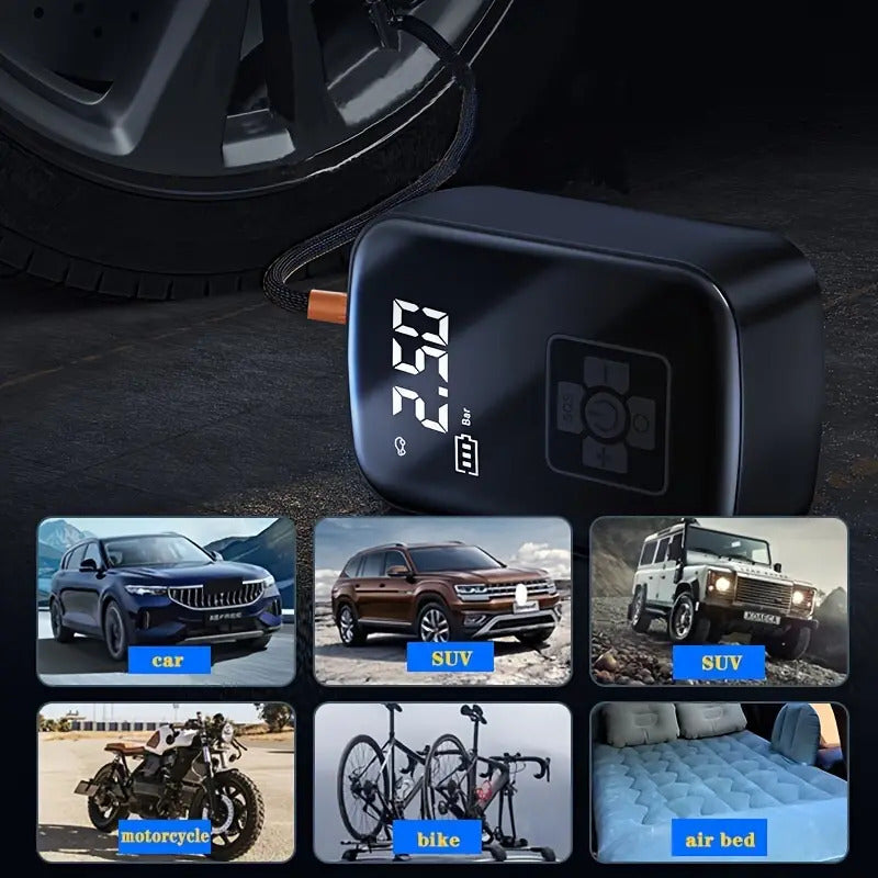 Rechargeable Car tyre Bike Air Pump tyre Inflator Portable Compressor Digital Cordles