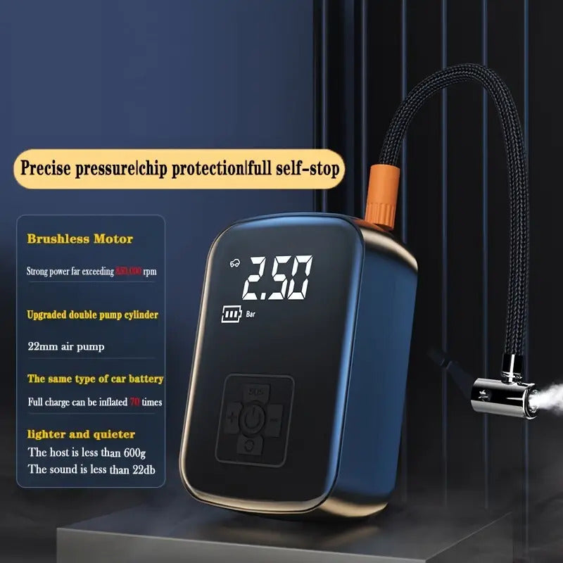 Rechargeable Car tyre Bike Air Pump tyre Inflator Portable Compressor Digital Cordles