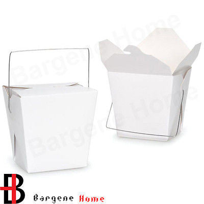 Bulk Packs 200 x 780ML/26oz White Noodle Box With Metal Handle