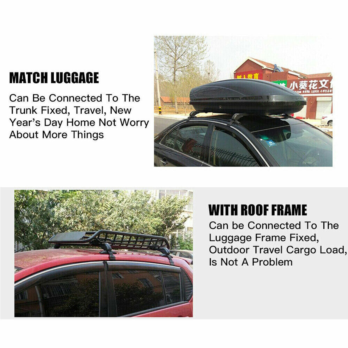 115cm Universal Car Roof Racks Carrier Adjustable Cross Bars Aluminium