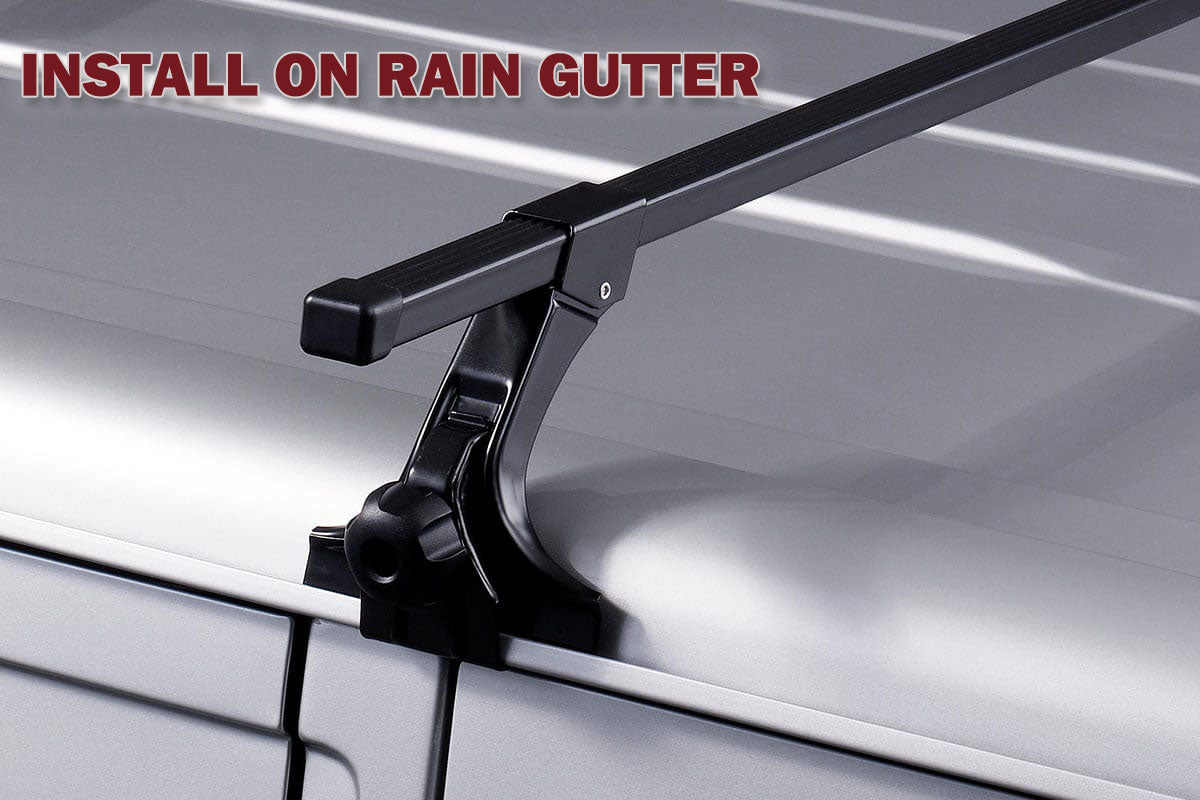120cm Universal Rain Gutter Car Roof Rack Cross Bars Black