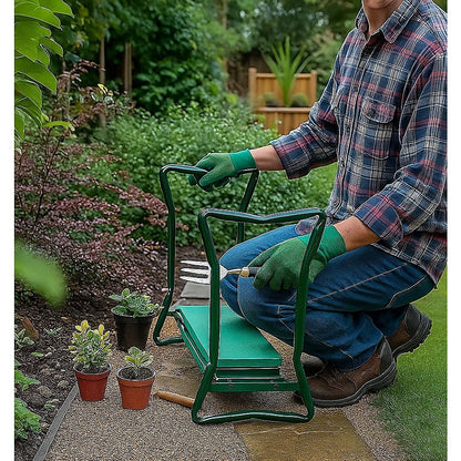 Garden Seat Folding Kneeler Bench Kneeling Soft Eva Pad