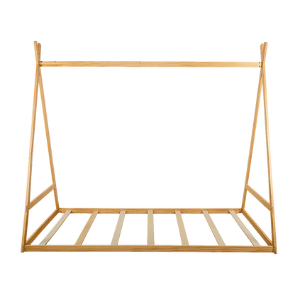Kids Tent Montessori Toddler Floor Bed Wooden Bedframe