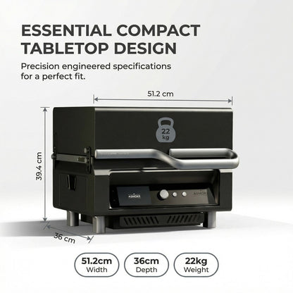 ASMOKE Essential Portable Wood Pellet Grill & Smart Smoker with 47L Premium Mini Fridge Bundle