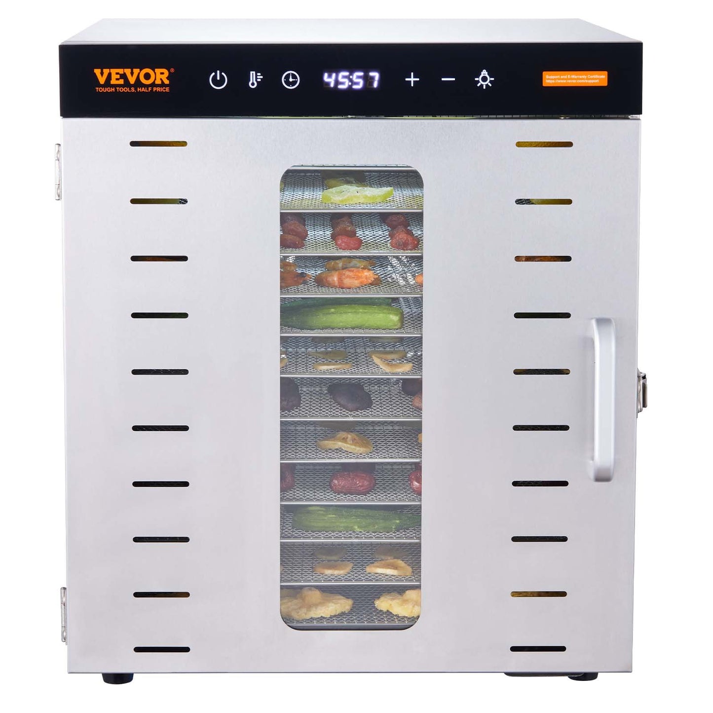 10 Trays Food Dehydrator Machine Stainless Steel 1000W