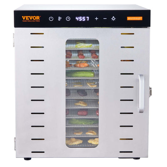 10 Trays Food Dehydrator Machine Stainless Steel 1000W