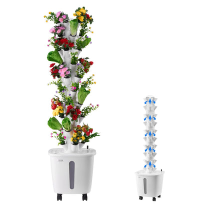 Vertical Hydroponic Indoor Growing System - 10 Tiers with 50 Grow Pods