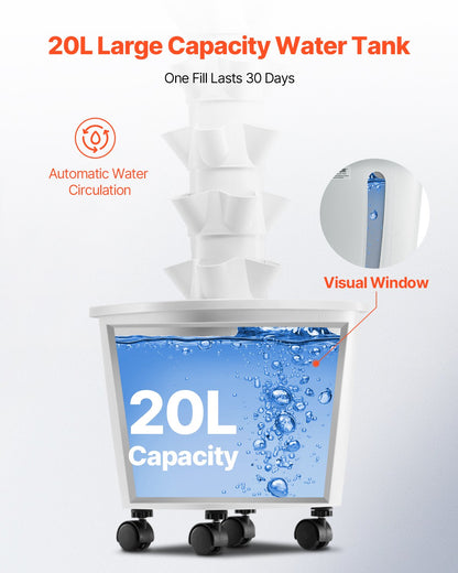 Vertical Hydroponic Indoor Growing System - 10 Tiers with 50 Grow Pods