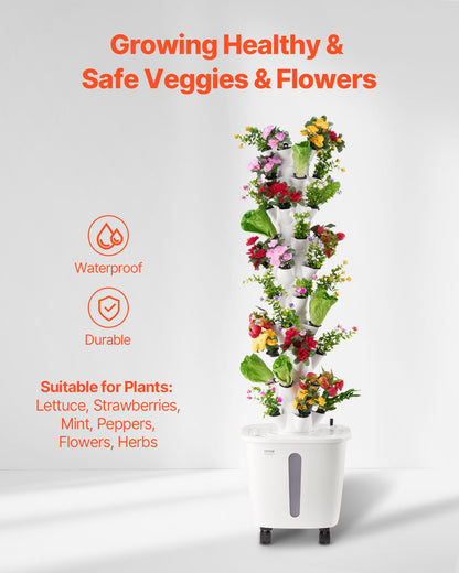 Vertical Hydroponic Indoor Growing System - 10 Tiers with 50 Grow Pods