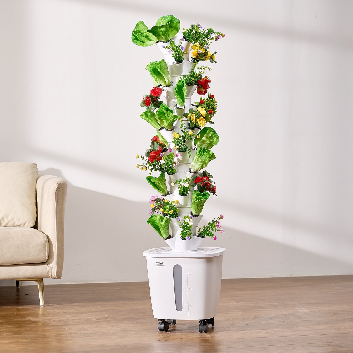 Vertical Hydroponic Indoor Growing System - 10 Tiers with 50 Grow Pods