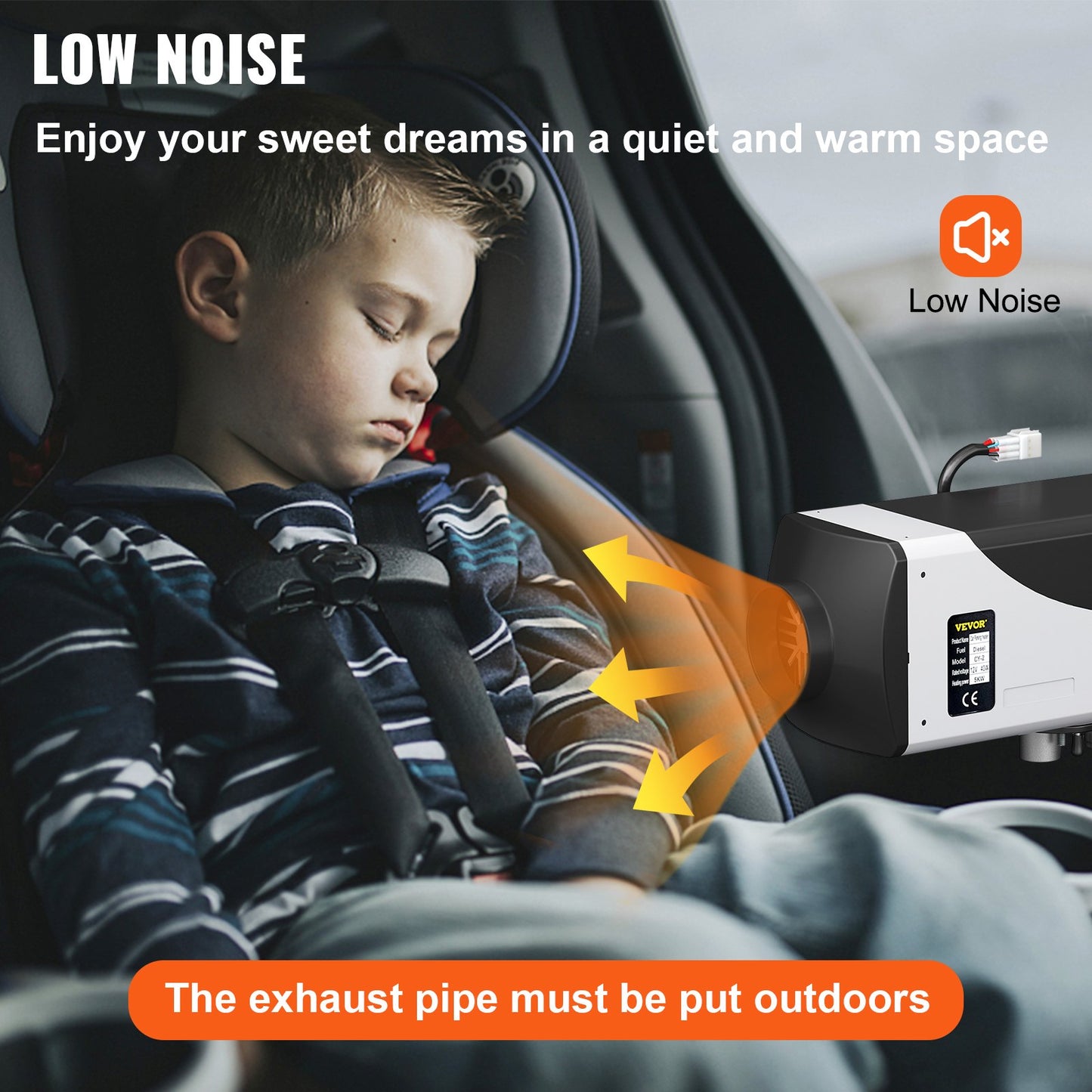 5KW Diesel Heater 10L Tank 12V with LCD Thermostat and Remote Control