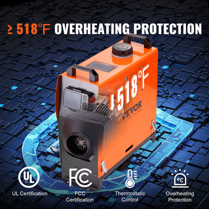 8KW Diesel Heater with Automatic Altitude Adjustment Remote Control and LCD