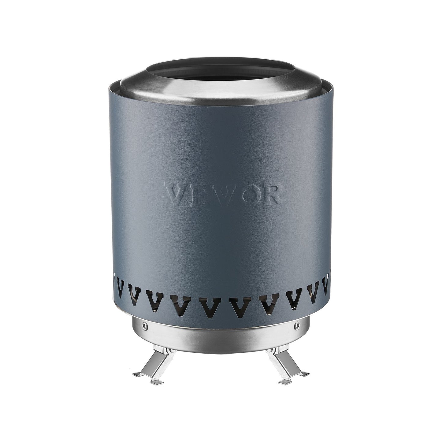 VEVOR Tabletop Fire Pit 6 inch Stainless Steel Fireplace Indoor Outdoor Blue