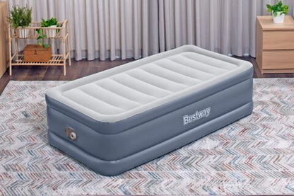 Bestway 1.91m x 97m x 51cm Tritech Air Inflatable Mattress Twin Built-in AC Pump