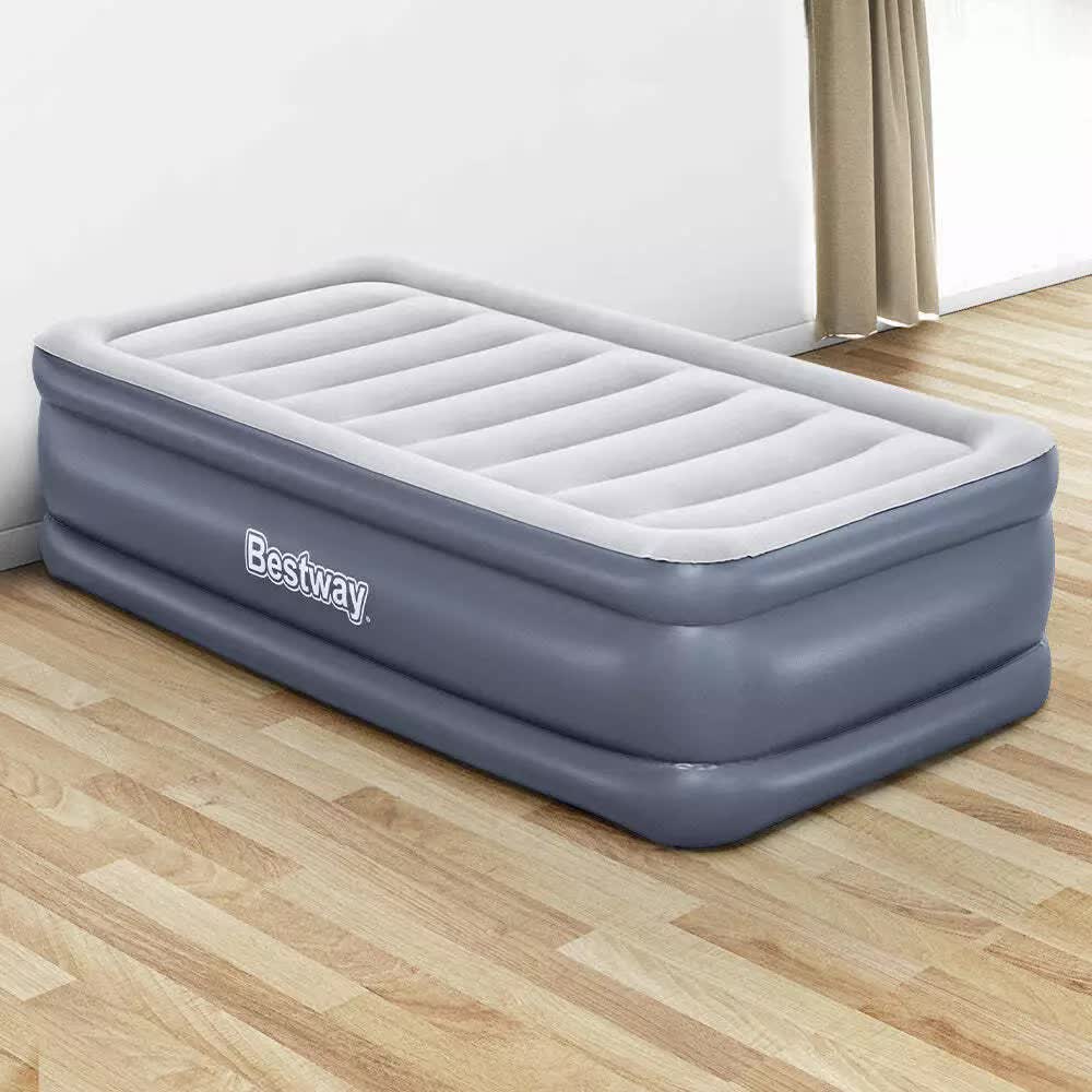 Bestway 1.91m x 97m x 51cm Tritech Air Inflatable Mattress Twin Built-in AC Pump