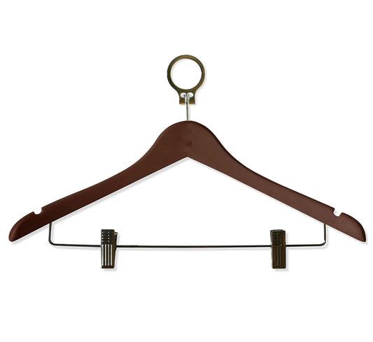 Anti-theft Wooden Cloth Hanger - Brown
