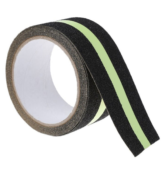 Anti Skid Tape - Black With Glow in Dark Stripe