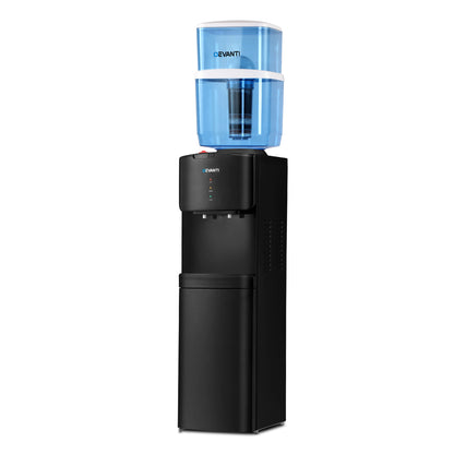 Devanti Water Cooler Dispenser Stand 22L Bottle Black w/2 Filter