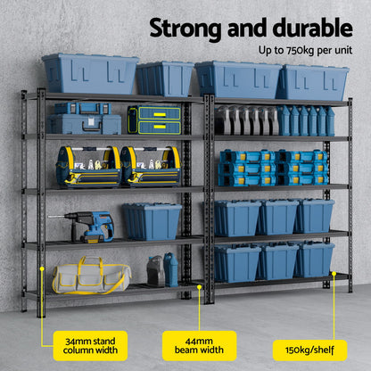 1.8MX2.4M Giantz Garage Shelving Warehouse Rack
